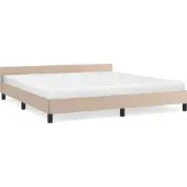 Syfax Estructura de cama con cabecero sin colchón capuchino 160x200cm