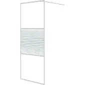 Syfax Mampara de ducha vidrio ESG transparente blanco 80x195 cm