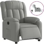 Sonstiges Sillón reclinable eléctrico tela gris claro