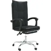 Syfax Silla de oficina reclinable cuero sintético negro