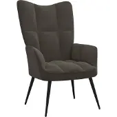 Sonstiges Sillón de relax de terciopelo gris oscuro