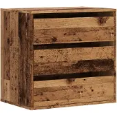 vidaXL Cómoda, aspecto de madera envejecida, 60x41x58 cm, material de madera