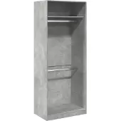 Syfax Armario de madera de ingeniería gris hormigón 80x50x200 cm