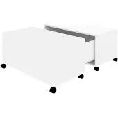 Syfax Mesa de centro madera contrachapada blanco 75x75x38 cm