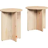 Syfax Mesa de Café 2 pcs Natural
