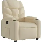 Syfax Sillón reclinable de tela color crema