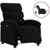 Syfax Sillón reclinable eléctrico de tela negro