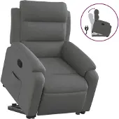 Sonstiges Sillón reclinable elevable de tela gris oscuro