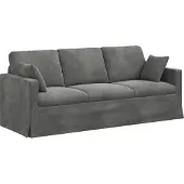 Syfax Sofá Gris oscuro 198 x 78 x 80 cm Terciopelo