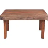 Syfax Mesa de centro madera maciza de caoba 60x45x23 cm