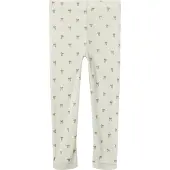 Lil´ Atelier Leggings marrón claro / blanco natural
