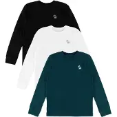 Abercrombie & Fitch Camiseta esmeralda / negro / blanco