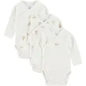 Petit Bateau Pijama entero/body beige / blanco
