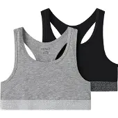 Name it Sujetador gris moteado / negro