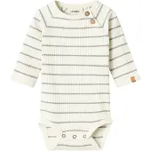 Lil´ Atelier Pijama entero/body 'NBMKAIL' gris / offwhite