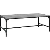 Syfax Mesa de centro madera contrachapada gris Sonoma 100x50x35 cm