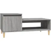 Syfax Mesa de centro madera contrachapada gris Sonoma 100x50x45 cm