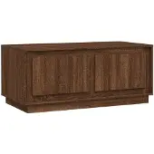 Syfax Mesa de centro madera contrachapada marrón roble 102x50x44 cm