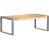 Syfax Mesa de centro madera de mango rugosa 110x60x40 cm