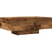 Syfax Mesa de centro madera ingeniería madera envejecida 85x55x31 cm