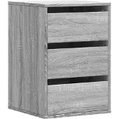 vidaXL Cómoda gris Sonoma, 40x41x58 cm, fabricada en material de madera