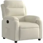 Sonstiges Sillón reclinable terciopelo blanco crema