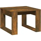 Syfax Mesa auxiliar madera contrachapada roble ahumado 50x50x35 cm