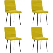 Syfax Sillas de comedor 4 unidades terciopelo amarillo