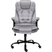 Syfax Silla de oficina de terciopelo gris claro