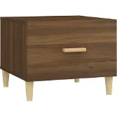 Syfax Mesa de centro madera contrachapada roble marrón 50x50x40 cm