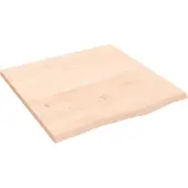 Syfax Encimera de baño madera maciza sin tratar 60x40x2 cm