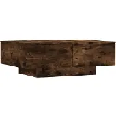 Syfax Mesa de centro madera contrachapada roble ahumado 90x60x31 cm