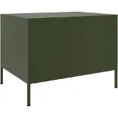 Syfax Mesa de centro acero verde oliva 68x50x50,5 cm