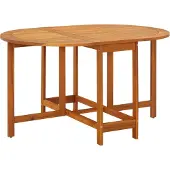 Syfax Mesa de jardín madera maciza de acacia 130x90x72 cm