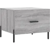 Syfax Mesa de centro madera contrachapada gris Sonoma 50x50x40 cm