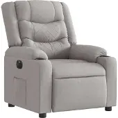 Sonstiges Sillón reclinable eléctrico de tela gris nube