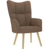 Syfax Sillón de relax de tela marrón