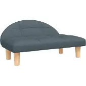 Syfax Cama para perros de tela gris oscuro 70x52x30 cm