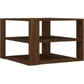 Syfax Mesa de centro madera ingeniería roble marrón 58x58x40 cm