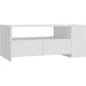 Syfax Mesa de centro madera de ingeniería blanco 102x55x42 cm