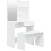 Syfax Juego de tocador blanco 74,5x40x141 cm