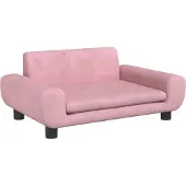 Syfax Cama para perros de terciopelo rosa 70x45x33 cm