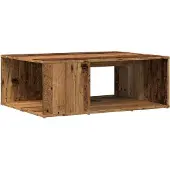 Syfax Mesa de centro madera de ingeniería envejecida 90x67x33 cm