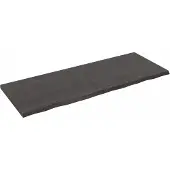 Syfax Encimera de baño madera tratada marrón oscuro 160x60x(2-4) cm