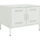 Syfax Mesa de centro acero blanco 68x50x50,5 cm