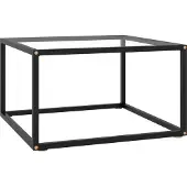 Syfax Mesa de centro con vidrio templado 60x60x35 cm