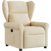 Syfax Sillón reclinable de tela crema