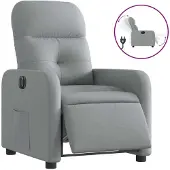 Sonstiges Sillón reclinable eléctrico tela gris claro