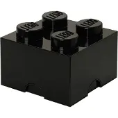 LEGO Ladrillo de Almacenamiento de 4 Espigas (negro)