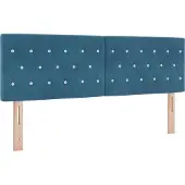 Syfax Cabecero LED con tiras LED Manual Azul Oscuro 144 cm Terciopelo